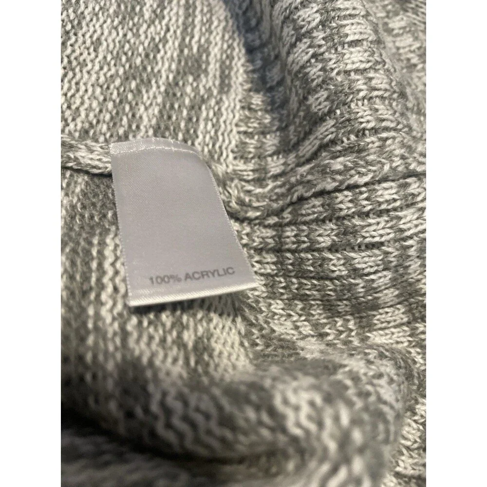 Avenue Plus Size Sweater 26/28 Gray White Marled Knit Hoodie Cozy Casual NWT‎